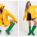 żółte pikowane kurtki na wiosnę w hurcie w stylizacji