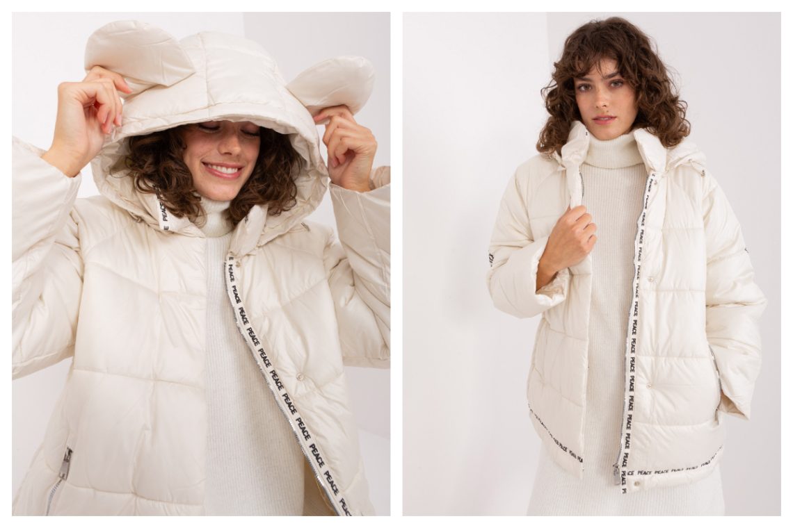 modna kurtka zimowa damska z kapturem